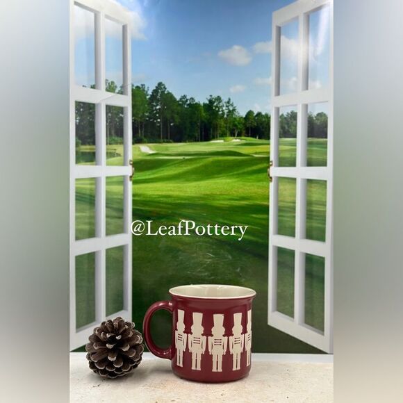 Nutcracker Burgundy/Beige Ceramic 18oz Mug - Picture 6 of 10